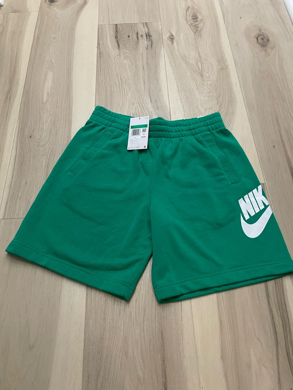 Nike Green Fleece Logo Kids' Shorts